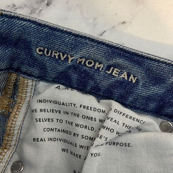 American Eagle Distressed Curvy Mom Jeans 4 - Picture 6 of 7